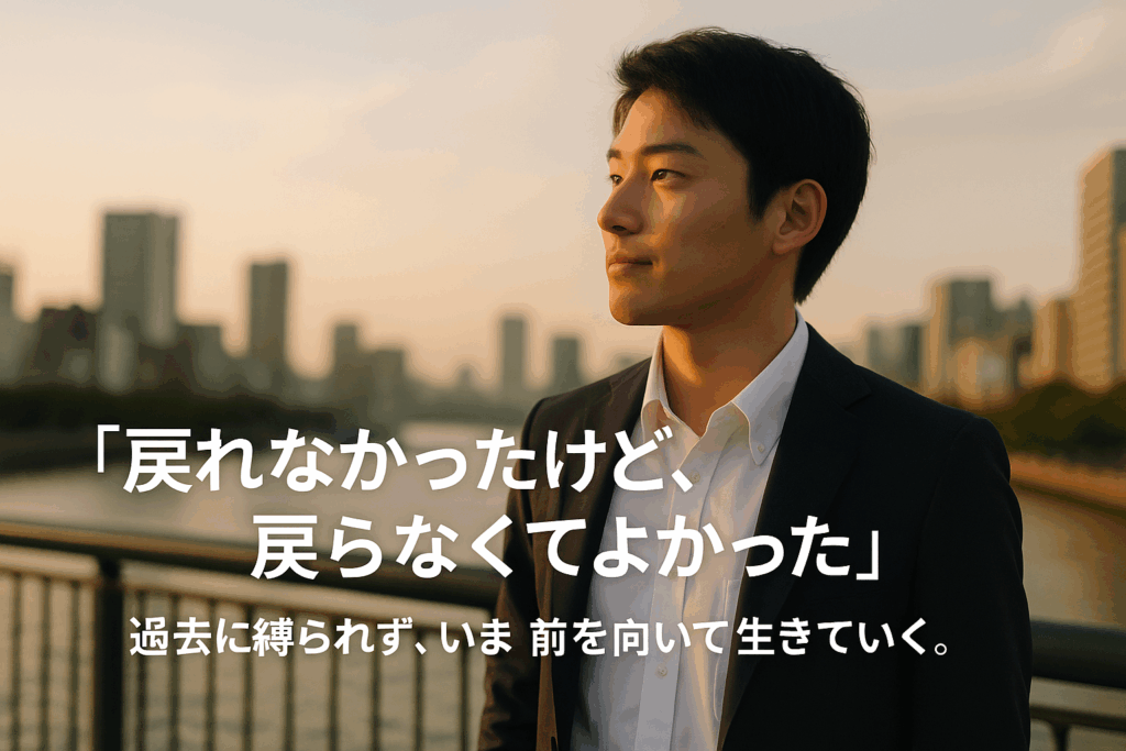 出戻り転職を断られた経験から再出発を決意した若い日本人男性の前向きな姿